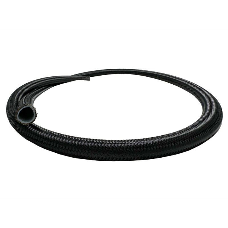 FUELAB 72700-06-20 Hose PTFE 20 ft, 6AN Black Nylon Stainless Steel Braided Photo-0