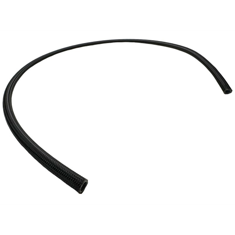 FUELAB 72700-08-20 Hose PTFE 20 ft, 8AN Black Nylon Stainless Steel Braided Photo-0
