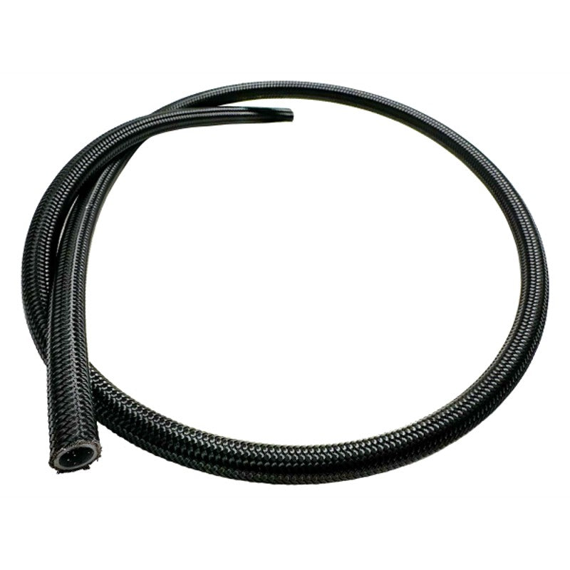 FUELAB 72700-12-6 Hose PTFE 6 ft, 12AN Black Nylon Stainless Steel Braided Photo-0