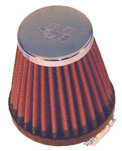 K&N RC-2310 UNIVERSAL Clamp-On Air Filter 1-9/16"FLG, 3"B, 2"T, 3"H Photo-0
