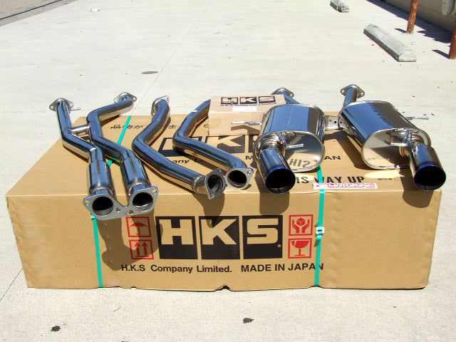 HKS 31013-BG001 Legamax Premium catback exhaust for BMW E90 335i, E92 335i (titanium tips) Photo-2