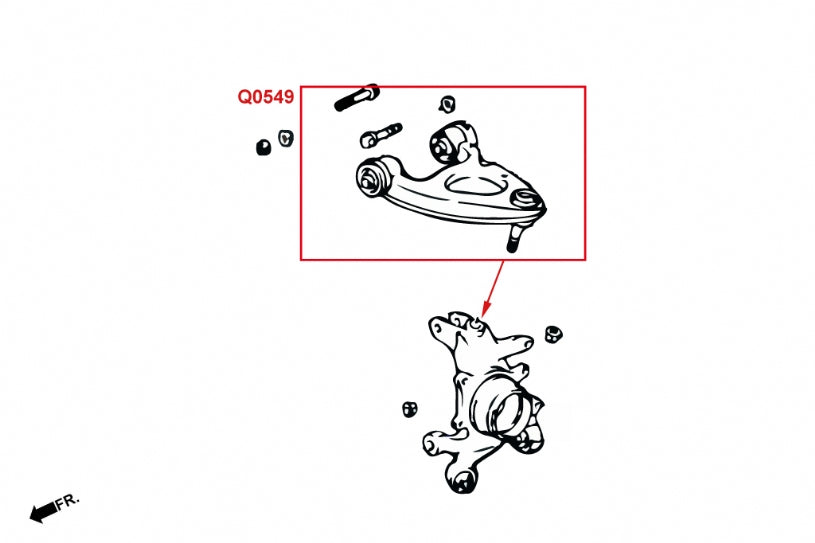 HARDRACE Q0549 REAR UPPER ARM/CAMBER KIT (PILLOW BALL) - 2PCS/SET LEXUS LS400/TOYOTA CELSIOR UCF20 '94-00/CENTURY 97-16 Photo-7