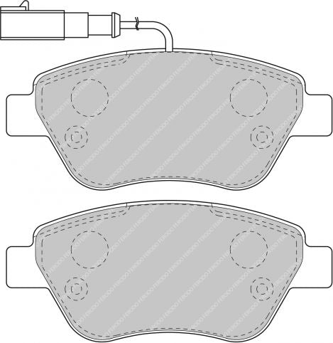 FERODO FDS1466 Front Brake Pads DS Performance for FIAT Stilo (192) / Panda (169) Photo-0
