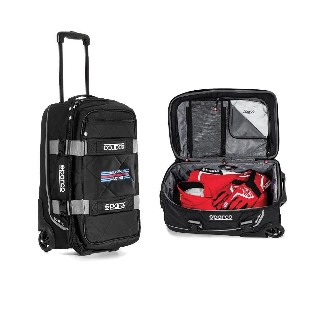 SPARCO 016438MRSI Travel bag, MARTINI RACING TRAVEL, black/silver Photo-0