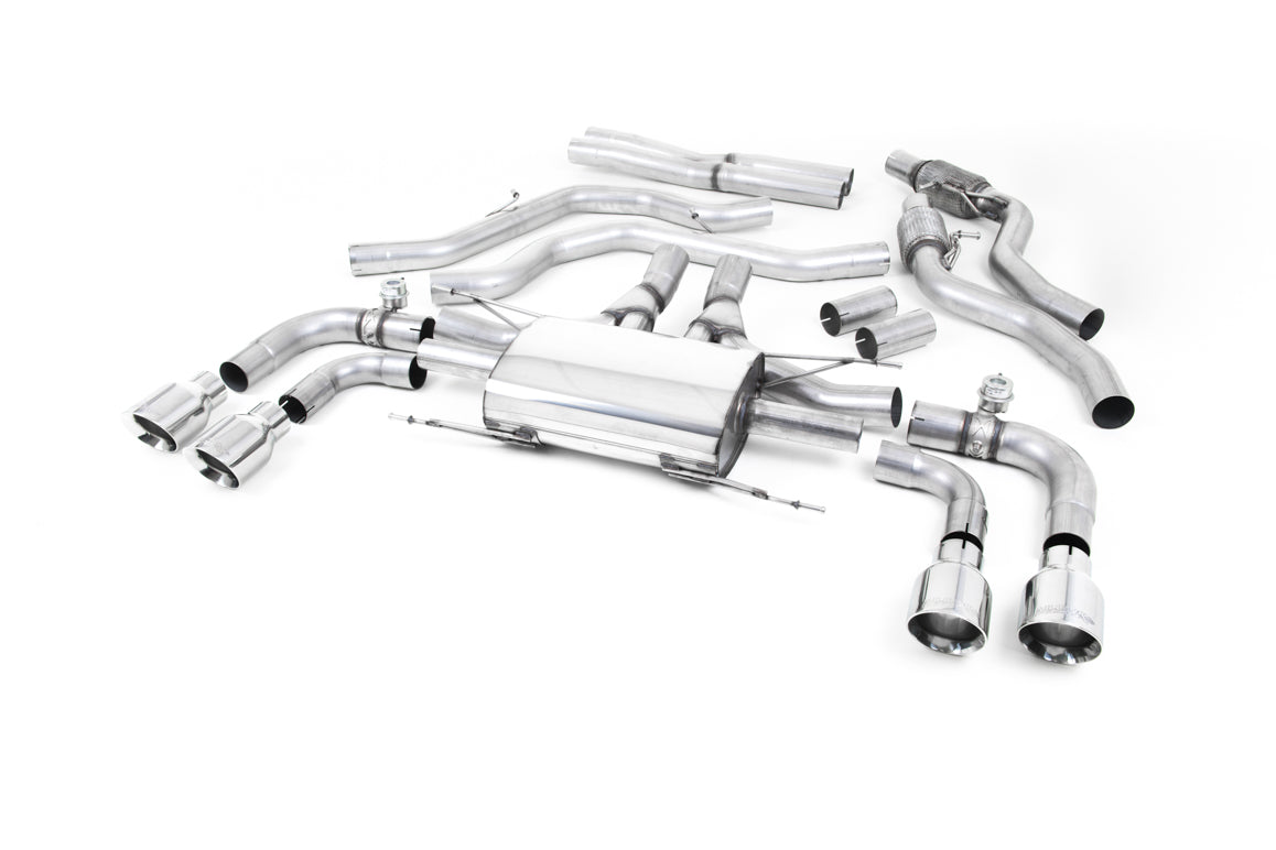 MILLTEK SSXAR006 Cat-back Quad 100mm GT100 ALFA ROMEO Giulia Quadrifoglio 2.9 V6 Bi-Turbo Photo-0