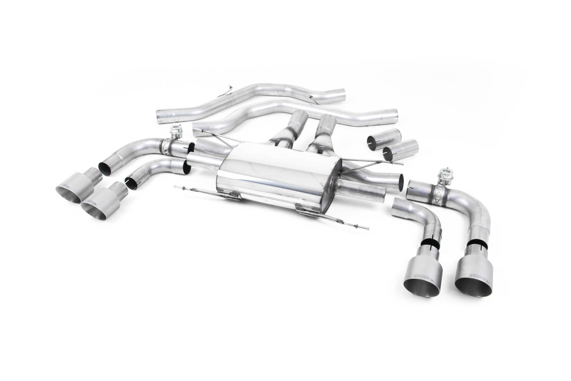 MILLTEK SSXAR14 Front Pipe-back Quad 100mm GT100 ECA ALFA ROMEO Giulia Quadrifoglio 2.9 V6 Bi-Turbo Photo-0