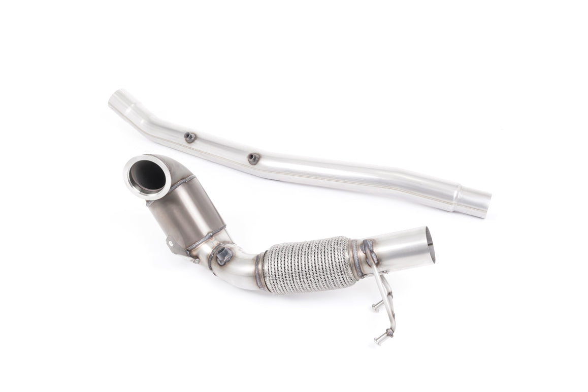 MILLTEK SSXVW513 Large Bore Downpipe and Hi-Flow Sports Cat AUDI S3 2.0 TFSI quattro 3-Door 8V.2 Photo-0