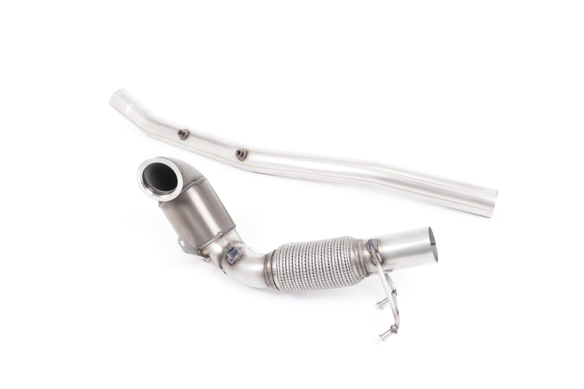 MILLTEK SSXVW515 Large Bore Downpipe and Hi-Flow Sports Cat AUDI S3 2.0 TFSI quattro 3-Door 8V.2 Photo-0