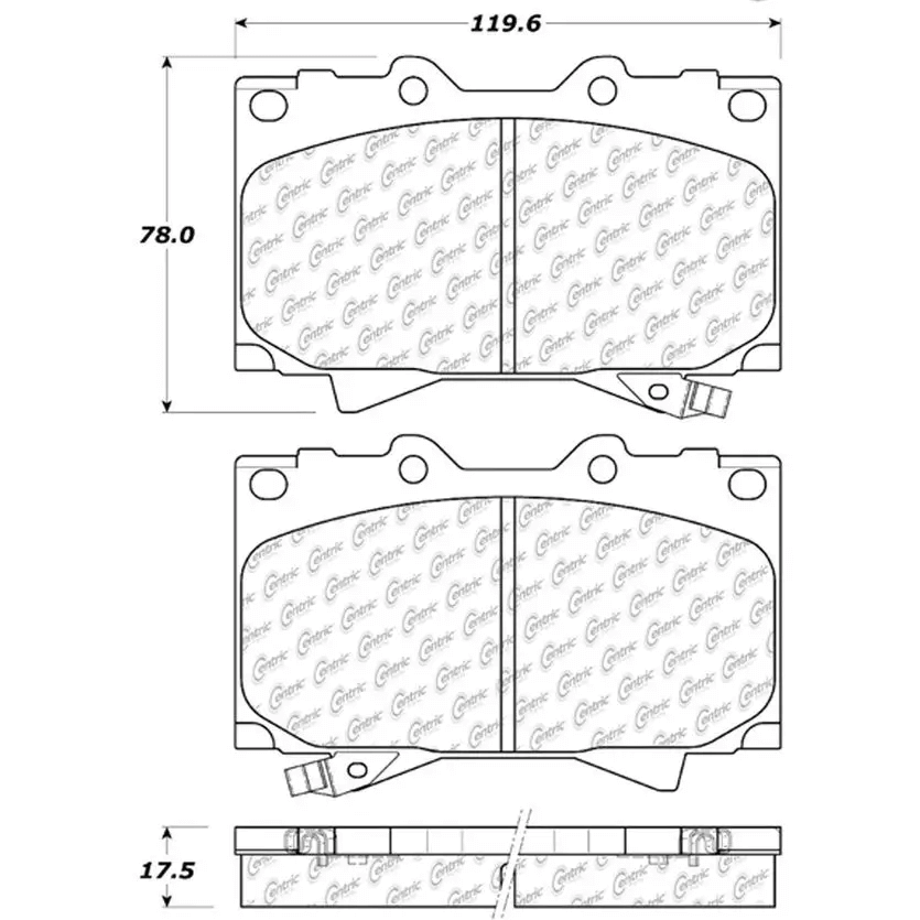 STOPTECH 306.07720 Front Brake Pads for TOYOTA Land Cruiser 100 1998-2007 (Replaced by 309.07720) Photo-3