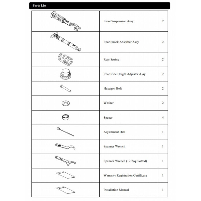 HKS 80300-AA002 Coilover Kit HIPERMAX S for TESLA Model 3 AWD (YL3YPT) 2022- Photo-2