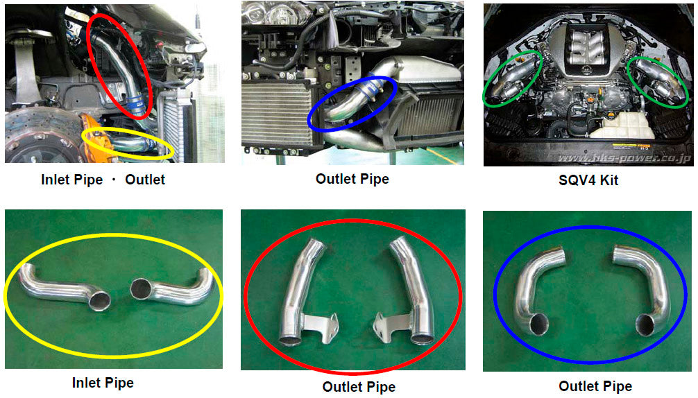 HKS 13002-AN004 I/C Piping Kit + SQV Kit R35 Photo-0
