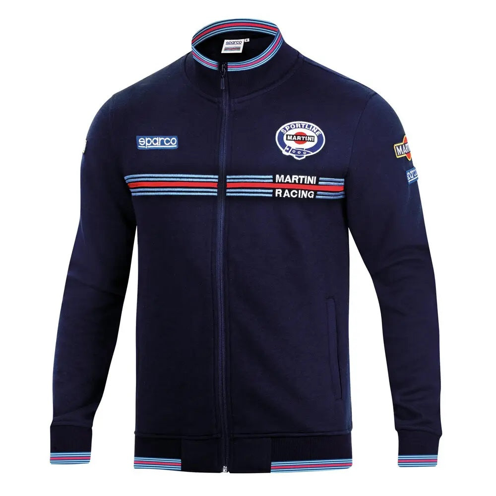SPARCO 01278MRBM4XL Sweatshirt FULL ZIP MARTINI RACING, blue marine, size XL Photo-0