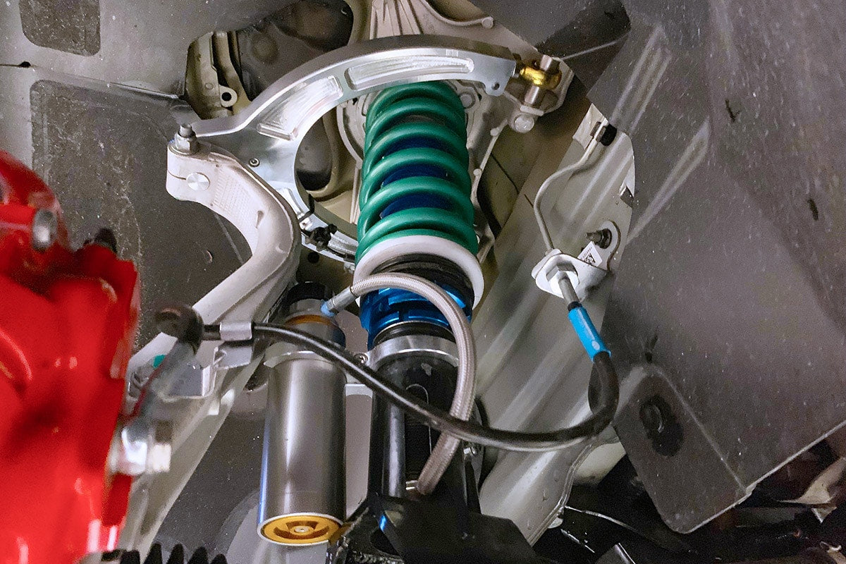 UNPLUGGED PERFORMANCE UP-M3-311-6.1 Coilover Set Pro Race Coilover Set, 2 Way, External Reservoir Custom (valving and spring) for TESLA Model 3 Photo-1