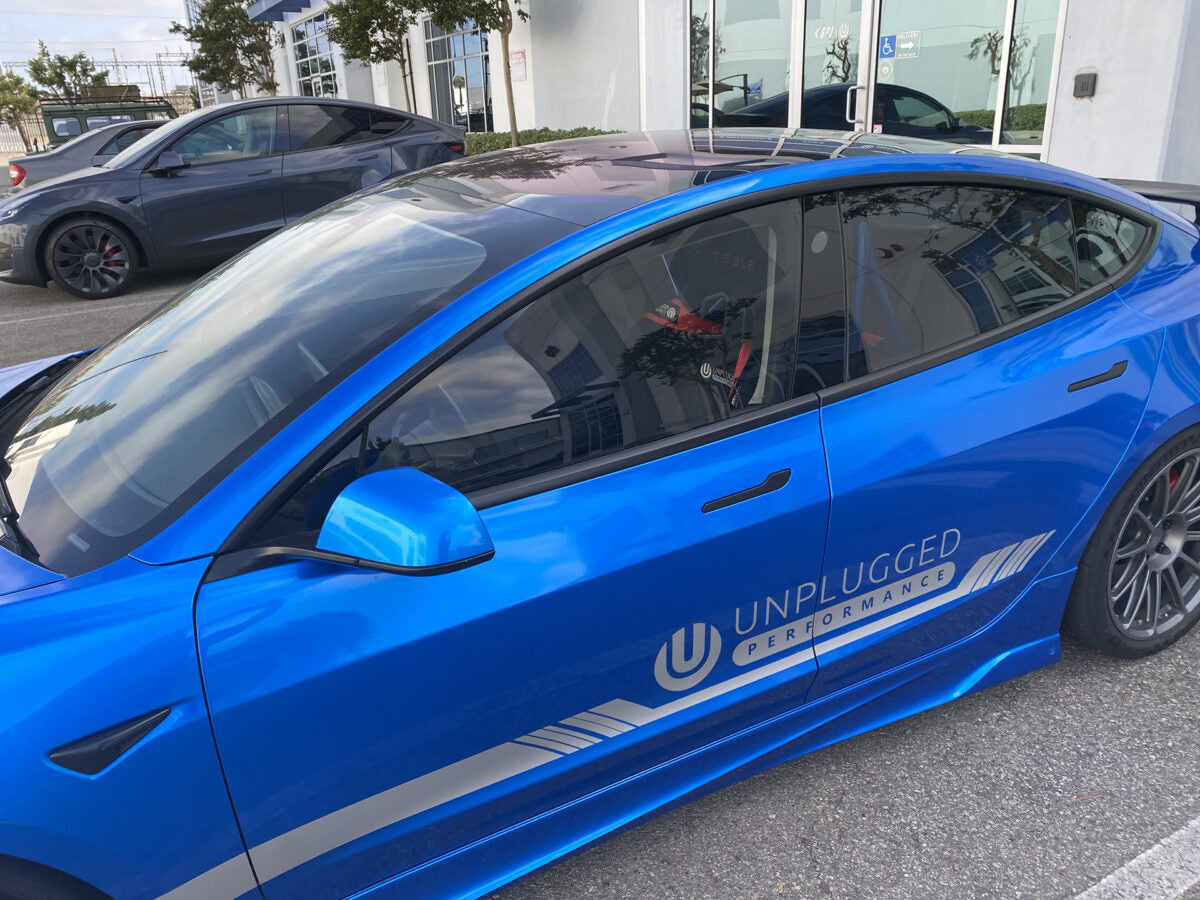 UNPLUGGED PERFORMANCE UP-M3-347-1.1 Front Windshield, Lexan (18.5lbs, 20lbs savings) for TESLA Model 3 Photo-0