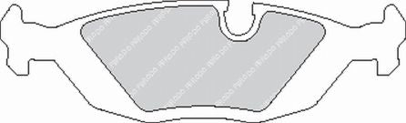 FERODO FCP296H Rear Brake Pads DS2500 for BMW 3 Series (E30) / M5 (E28) / M 635Csi (E24) Photo-0