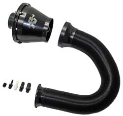 K&N RC-5052AB UNIVERSAL Air Intake System APOLLO CIS; UNIVERSAL, 70MM OD FLG, PP BLACK Photo-0