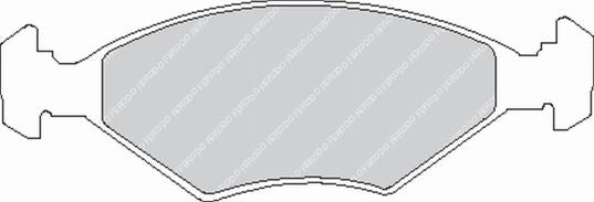 FERODO FCP519R Front Brake Pads DS3000 for FIAT Duna / Fiorino / Siena Photo-0
