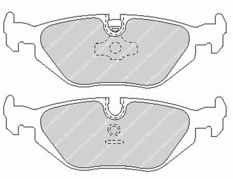 FERODO FCP850R Rear Brake Pads DS3000 for BMW 3 Series (E36) / 5 Series (E39) / Z3 (E36) Photo-0
