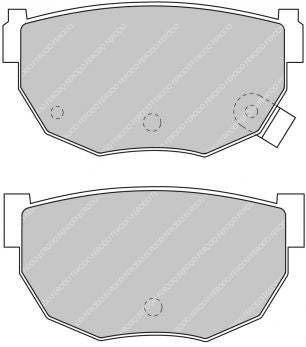 FERODO FCP484H Rear Brake Pads DS2500 for NISSAN Siliva (S14) / 300ZX (Z31) / 280ZX Photo-0