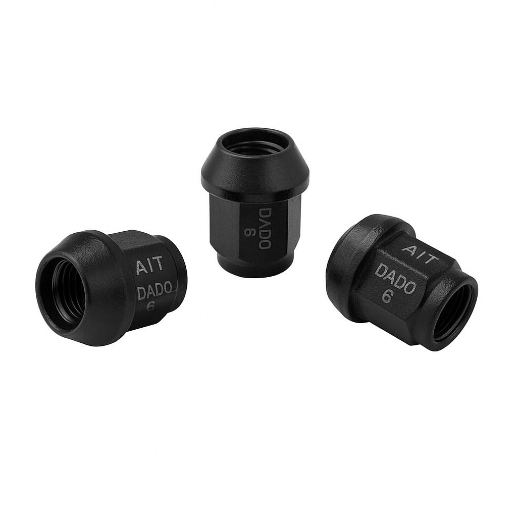 A.I.TECH AIT-DADO-6BLK Nut 14x1,5 Black for VW / AUDI / PORSCHE / BMW Mini 2006+ Photo-0