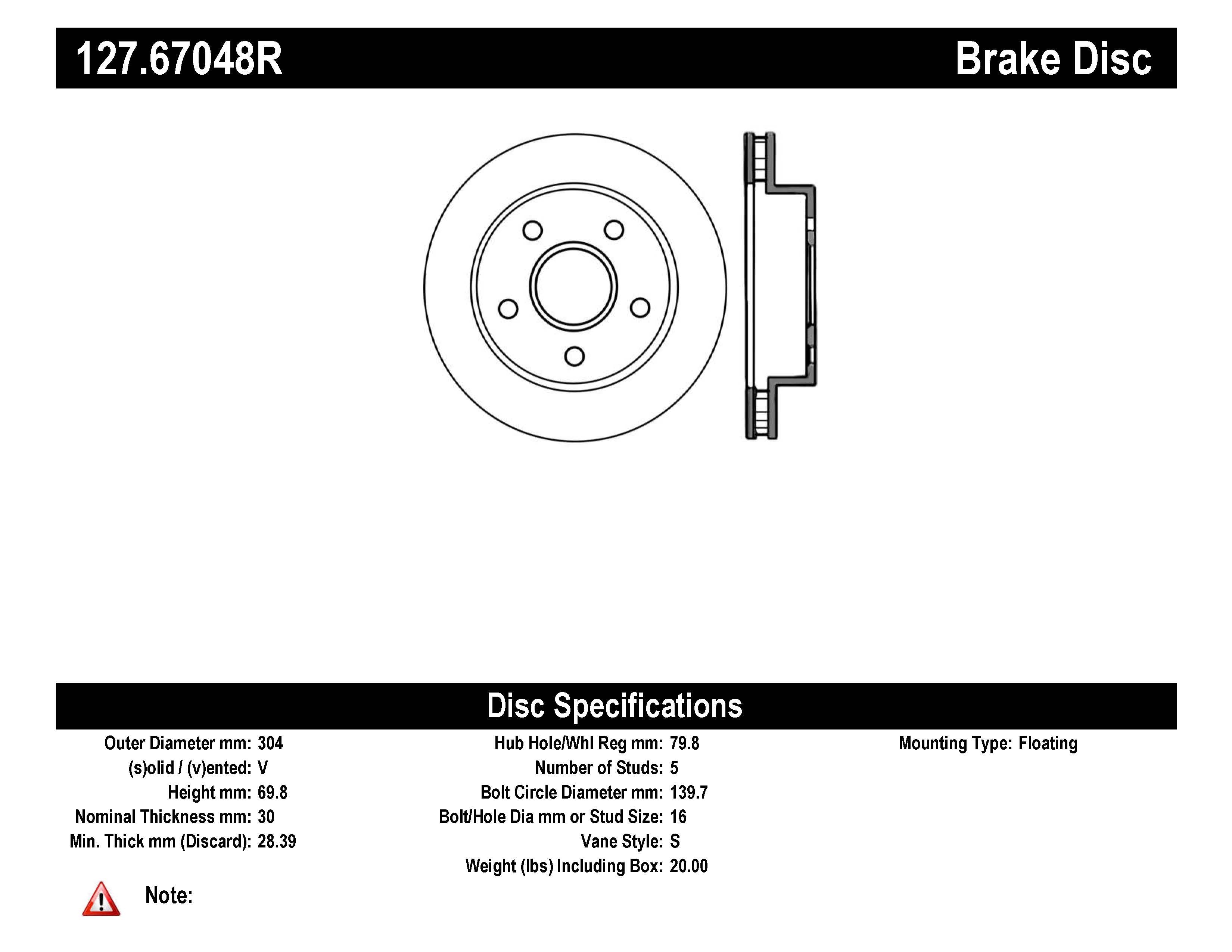 STOPTECH 127.67048R Front Sport Drilled & Slotted Rotor Right DODGE Ram 1500/Ramcharger 2000-2001 Photo-2