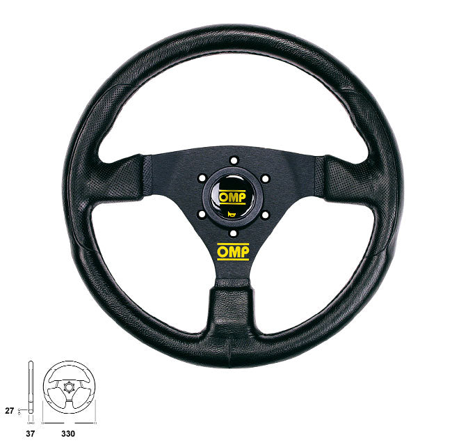 OMP OD0-1981-071 (OD/1981/NN) Steering wheel RACING GP, black, diam.330mm, reach 00 mm Photo-0
