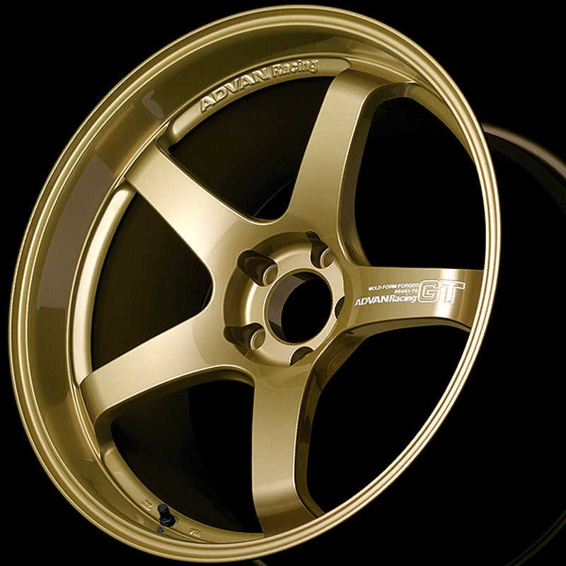 ADVAN YAQ8O47PZP Wheel V3160 GT for PORSCHE 18X12.0 +47 5-130 RACING GOLD METALLIC Photo-0