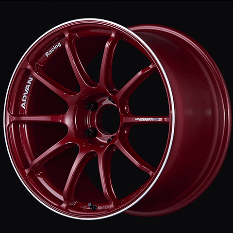 ADVAN YA38J45DCRR Wheel V3824 RSIII 18X9,5 +45 5-100 Racing Candy red and ring Photo-0