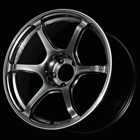 ADVAN YA47F45DHBR Wheel V5793 RG-4 17X7.5 +45 5-100 Racing hyper black and ring Photo-0