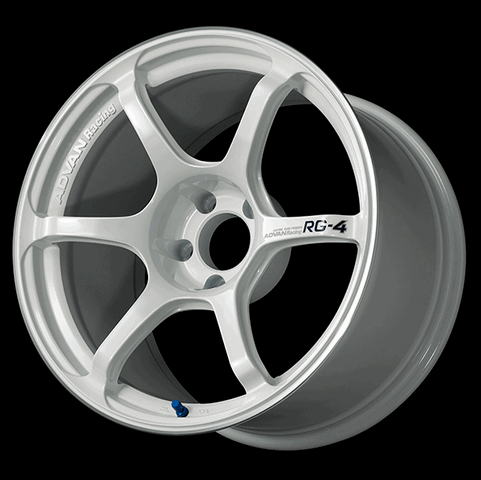 ADVAN YA47F48EWMR Wheel V5783 RG-4 17X7.5 +48 5-114.3 Racing white metallic and ring Photo-0