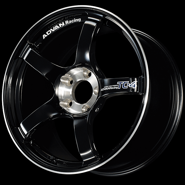 ADVAN YADS5E42ABF Wheel V5605 TC-4 SE 15X7.0 +42 4-100 Racing gloss black and diamond cut Photo-0