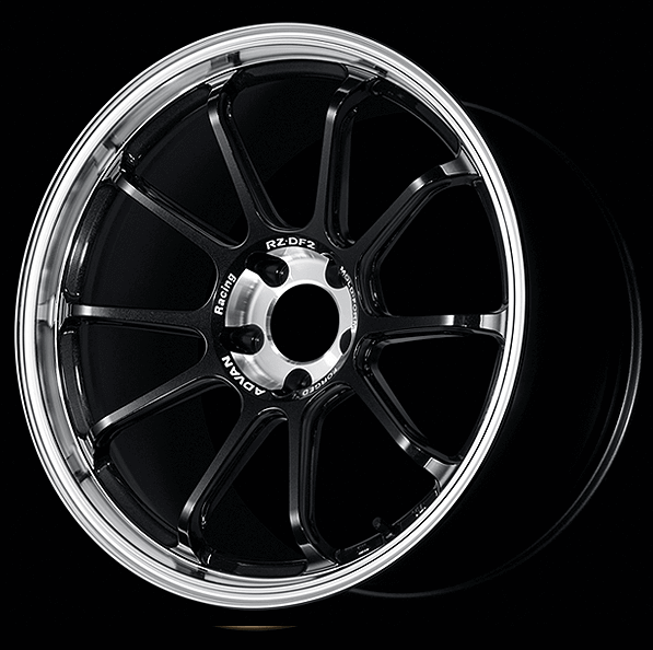 ADVAN YAF9J44WDRTB Wheel V5914 RZ-DF2 19X9.5 +44 5-120 Diamond cut and racing titanium black Photo-0