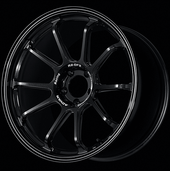 ADVAN YAF9J44WTB Wheel V5915 RZ-DF2 19X9.5 +44 5-120 Racing titanium black Photo-0