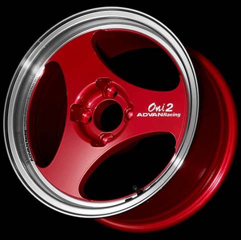 ADVAN YAY5A45ACR Wheel V5143 ONI2 15X5.0 +45 4-100 Machining and racing candy red Photo-0