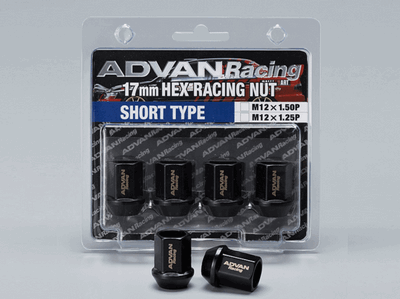 ADVAN YV2380 Lug nut 17H Short 12X1.25 Black Photo-0
