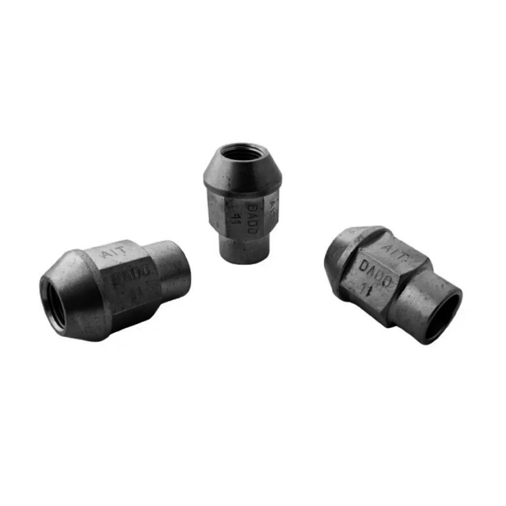 A.I.TECH AIT-DADO-11BLK Wheel nut Antioxide Black 12x1,25 Exag. 19mm, o.d. 23mm, conical seat, total lenght 33mm, steel coppered Photo-0