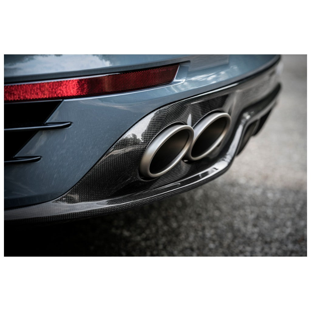 AKRAPOVIC DI-PO/CA/4/G Rear Diffuser (Carbon / High Gloss) for PORSCHE 911 Turbo / Turbo S (991.2) ABE Type Approval Photo-4