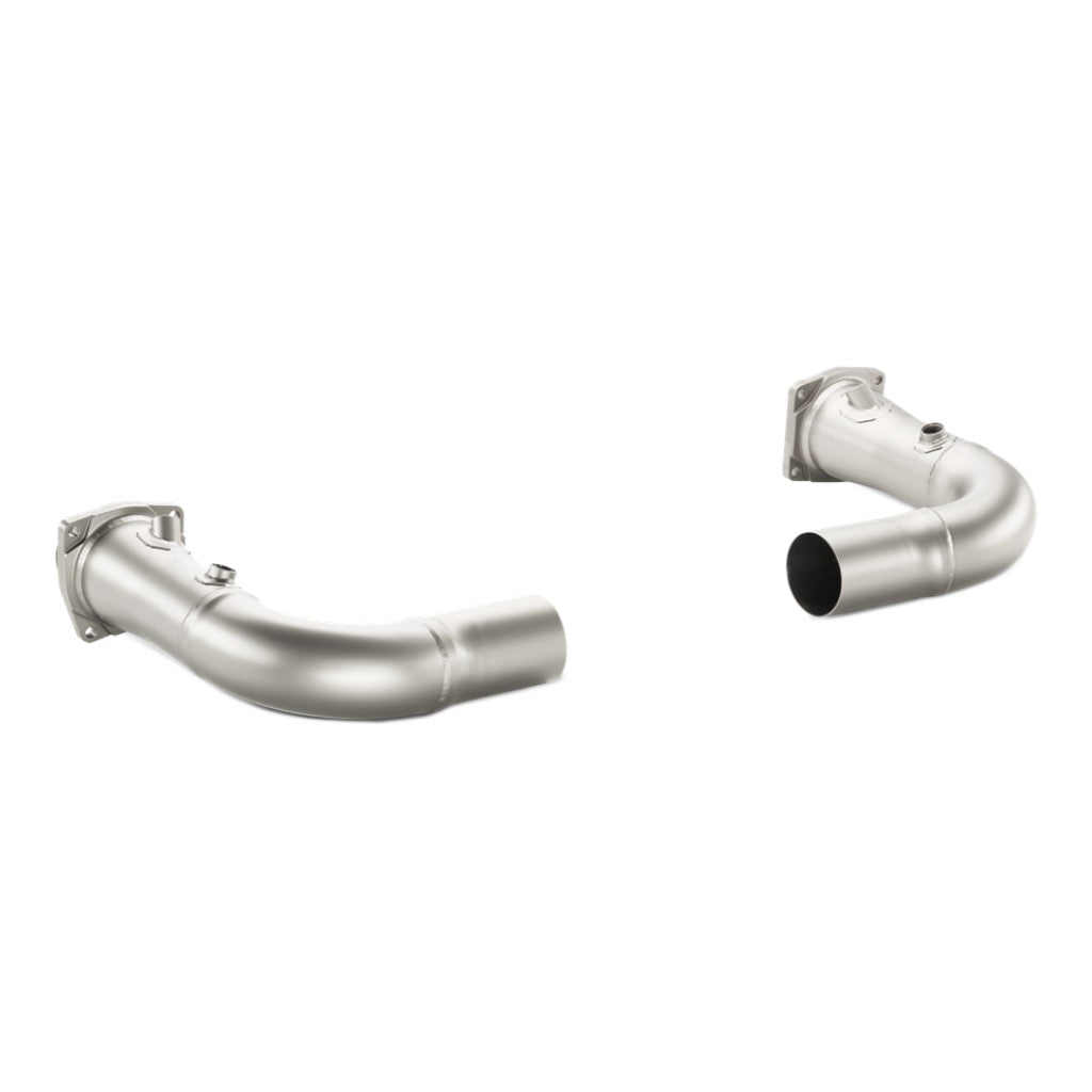 AKRAPOVIC L-PO991T/2 Link Pipe Set w/o Cat (Titanium) for PORSCHE 911 Turbo / Turbo S (991) 2014-2015 W/O Approval Photo-0