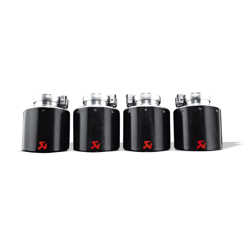 AKRAPOVIC TP-NIR35C Tail Pipe Set (Carbon, Dia 125 mm) for NISSAN GT-R (R35) / CHEVROLET Corvette ZO6/ZR1 (C6) Photo-1