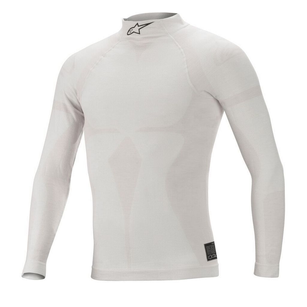 ALPINESTARS 4755020_201_XL/XXL Long Sleeve Top ZX Evo V2 (FIA 8856-2018), White / Grey, Size XL/2XL Photo-0
