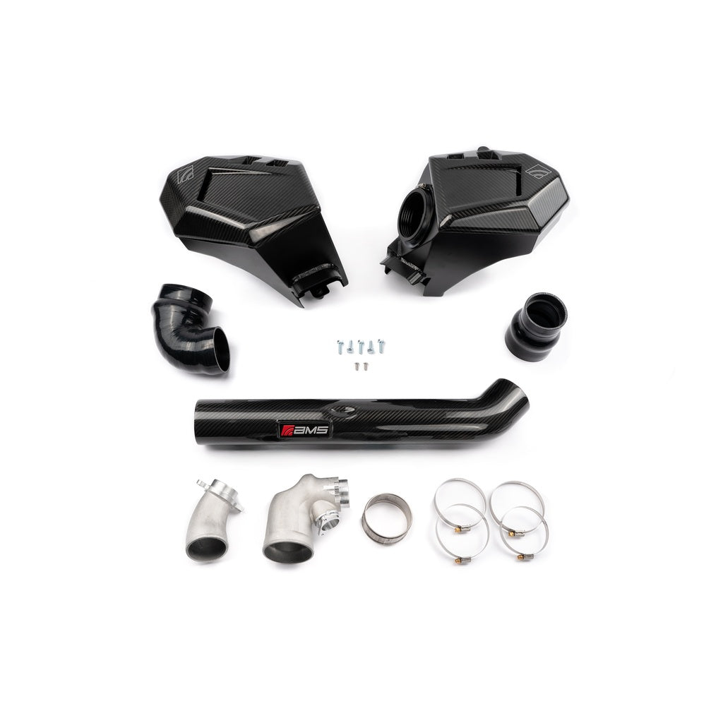 AMS AMS.48.08.0001-2 Air Intake System with Carbon Fiber Lids for BMW M2 (G87) / M3 (G80) / M4 (G82) Photo-0