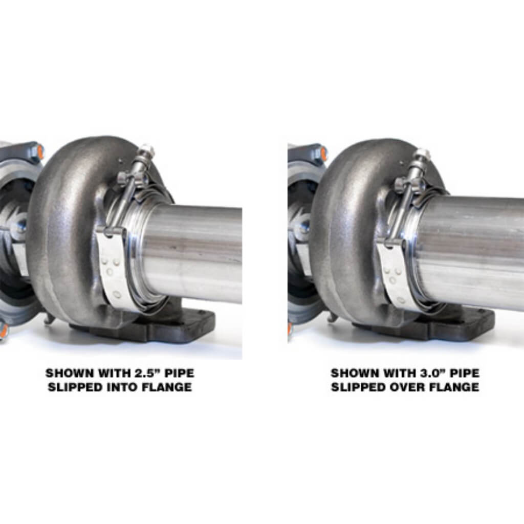 ATP TURBO ATP-FLS-073 Double Stepped V-Band Flange 2.5" / T31 for 2.5" & 3" Tubing, Mild Steel Photo-1