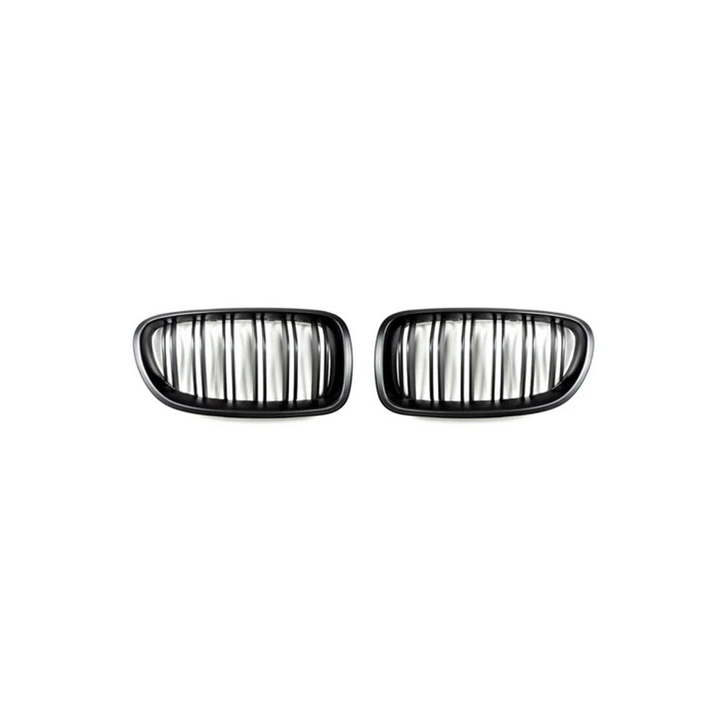 AUTOTECKNIC BM-0067-DS-MB Dual-Slats Front Grilles, Stealth Black for BMW 5 Series (F10) 2010–2016 Photo-0