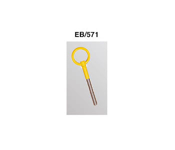 OMP EB0-0571 (EB/571) Towing eye (FIA) TOW HOOK, yellow, steel, diam.50mm Photo-0 