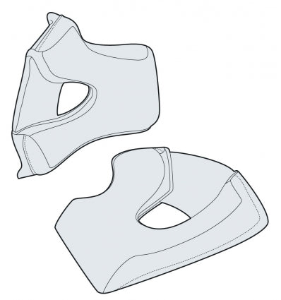 SIMPSON CB35CP Bandit helmet cheek pads set, 35 mm Photo-0
