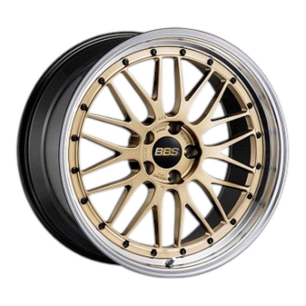 BBS LM553GL-BKBD Forged Aluminum 2-Piece Wheel LM LM553 R18×9 ET30 / 5x120 PFS, Gold Disk and Black Bright Diamond-Cut Rim (GL-BKBD) Photo-0