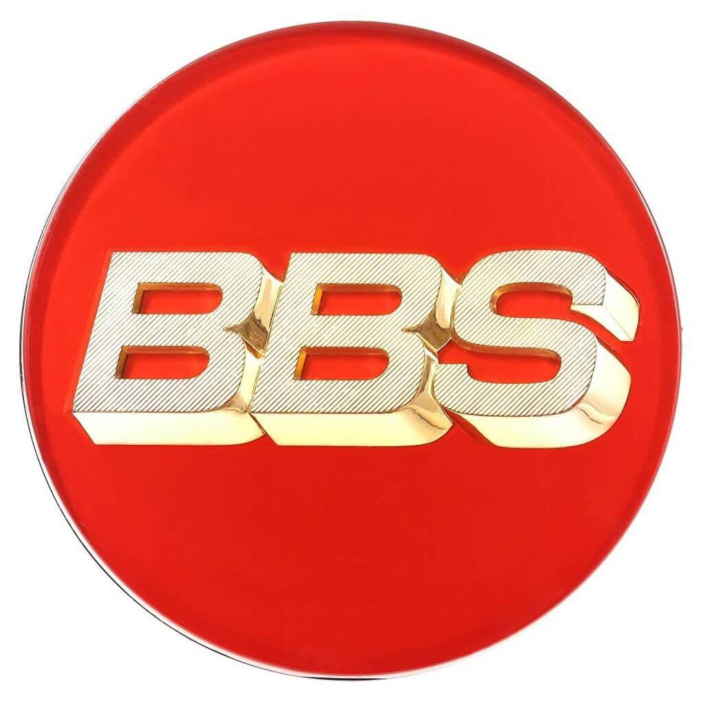 BBS P5624099 Wheel Center Cap Emblem 70mm, Red / Gold Lettering Photo-0