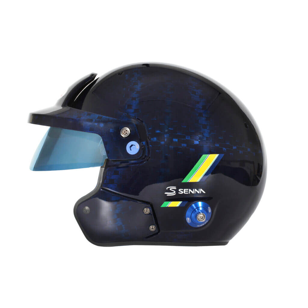 BELL 1245272 Open-Face Helmet MAG-10 Carbon Ayrton Senna HANS, FIA 8859-2024 / SA2020, Size 61+ (7 5/8+) Photo-1