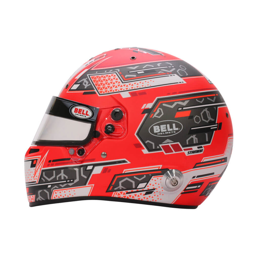 BELL 1310B74 Full-Face Helmet RS7 Pro Stamina HANS, Anthracite / Red, FIA 8859-2024 / SA2020, Size 57 (7 1/8) Photo-3