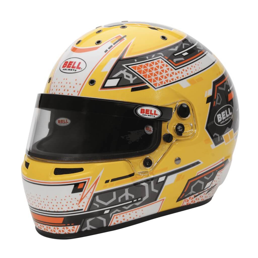 BELL 1310C02 Karting Helmet RS7-K Stamina, Anthracite / Yellow, FIA 8878-2024 / K2020, Size M (58-59) Photo-0